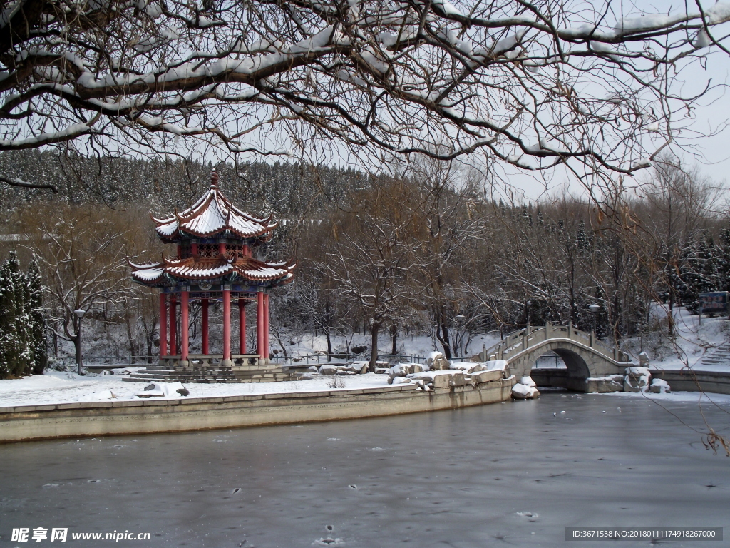 园林雪景