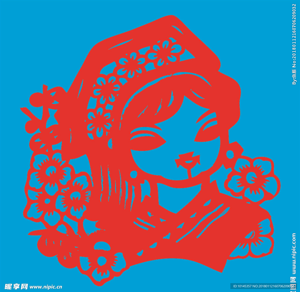 人物头像剪纸