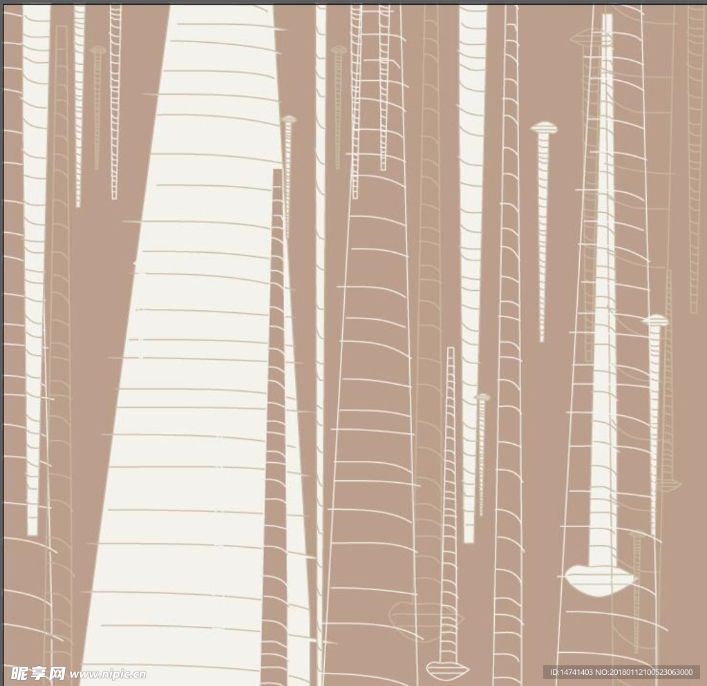 密集曲线表现空间立体矢量图案