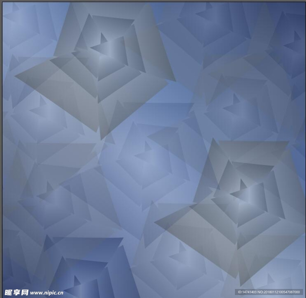 抽象平面几何体表象立体感矢量图