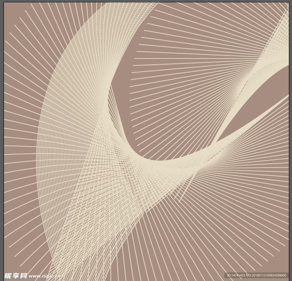 抽象几何曲线表现立体空间矢量图