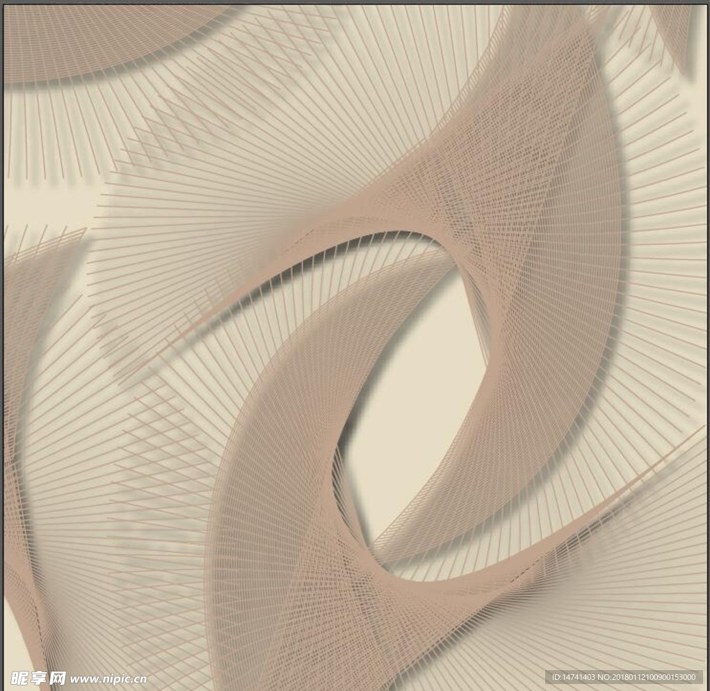 抽象几何曲线表现立体空间矢量图