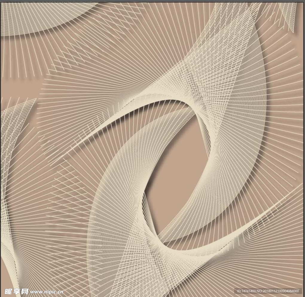 抽象几何曲线表现立体空间矢量图