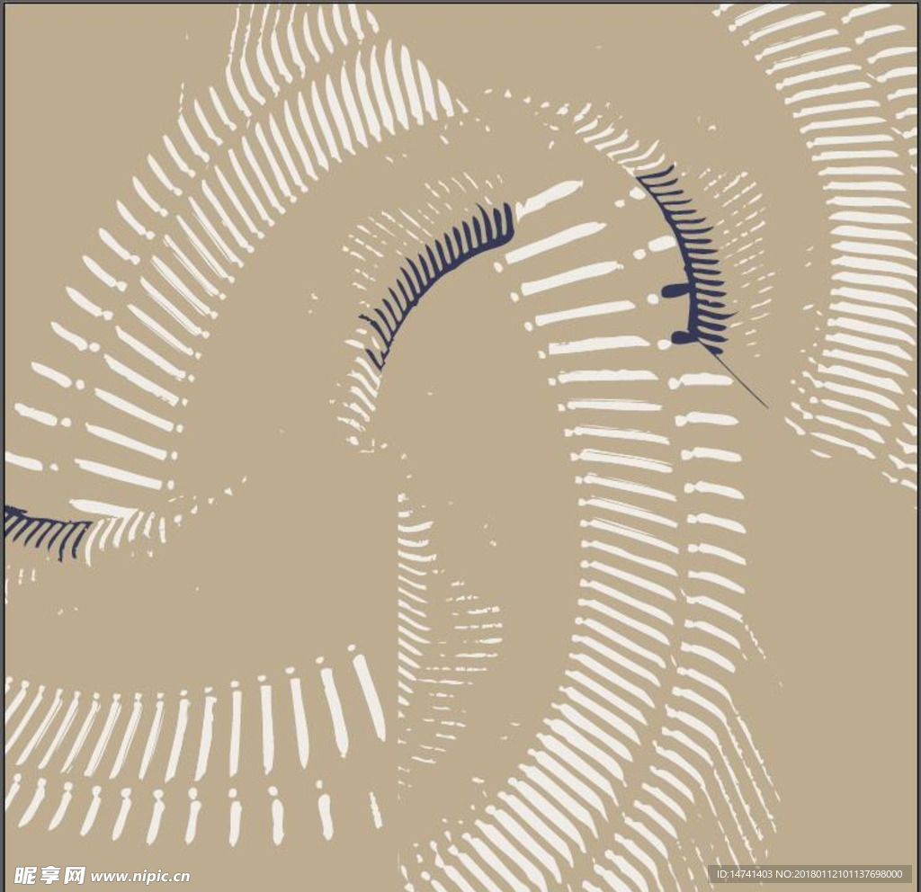 斑驳抽象手绘小线圈矢量图案