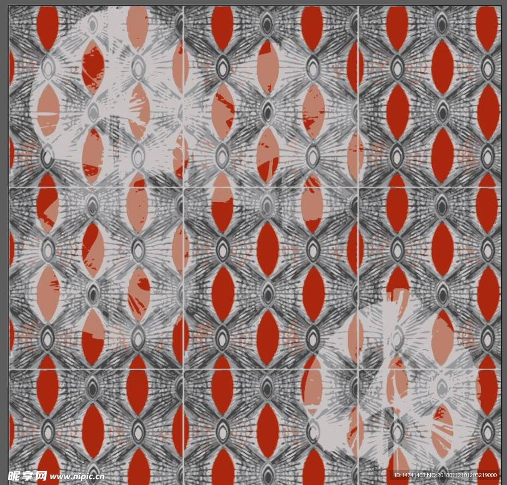 斑驳抽象手绘涂鸦矢量图案