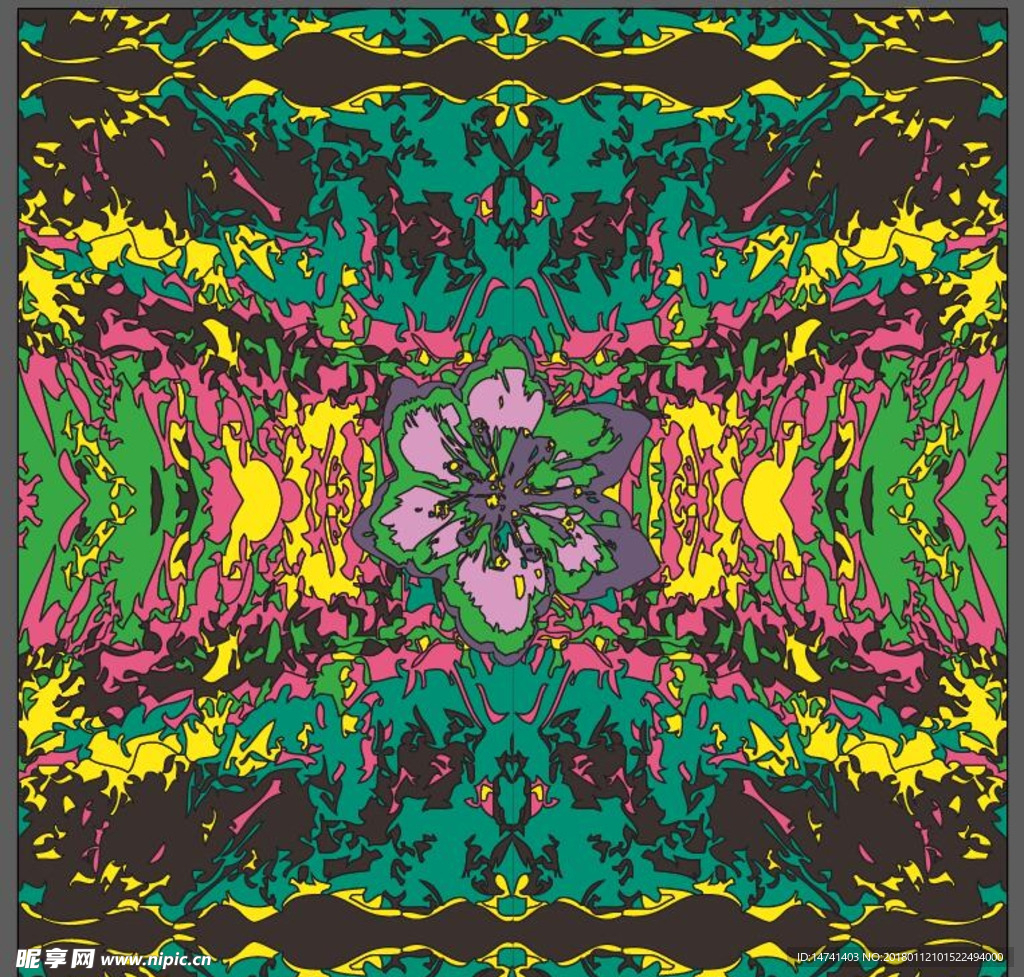 幻彩抽象斑驳几何条纹矢量图案