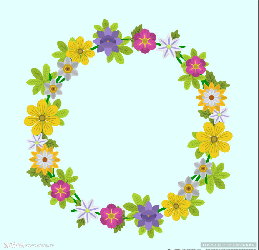 手绘花卉边框