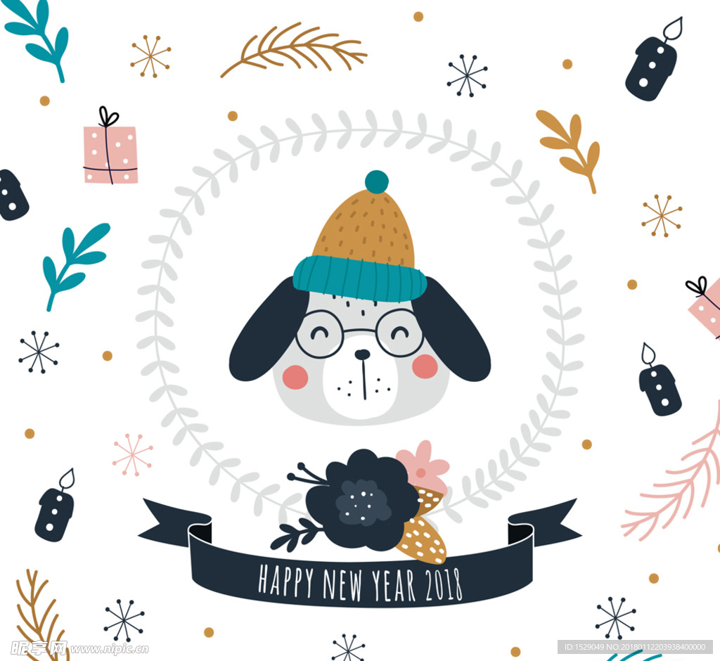 卡通2018新年