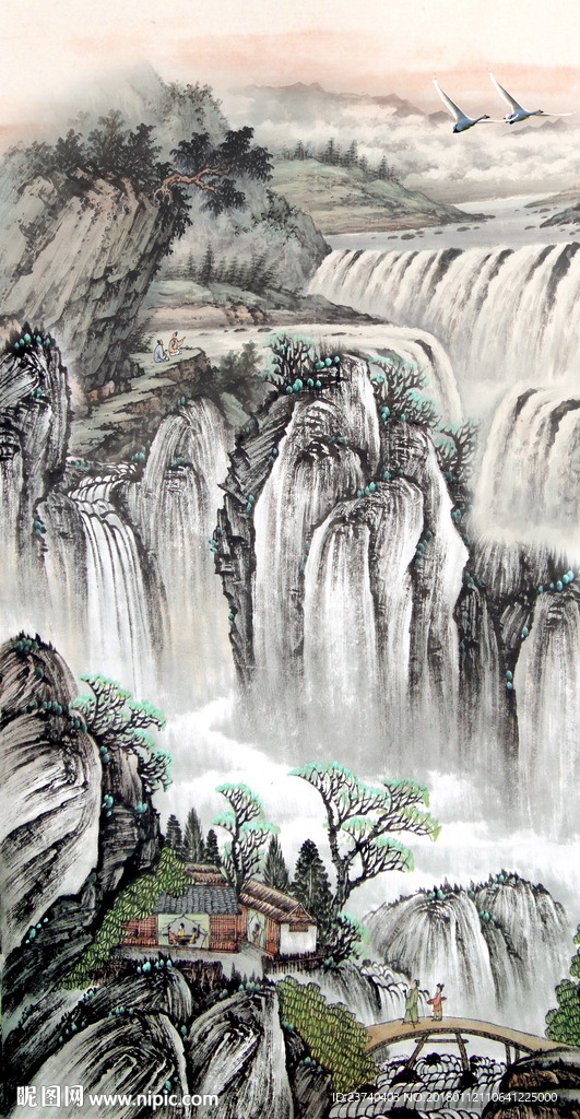 国画山水玄关
