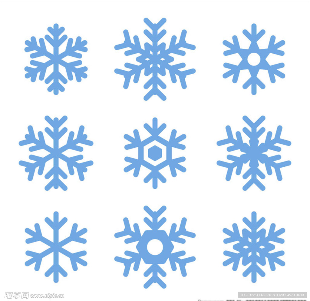 冬季白色飘雪下雪手绘装饰雪花浪漫漂浮图片素材-编号30948569-图行天下