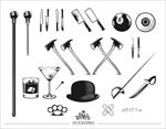 素描欧洲中世纪决斗用品