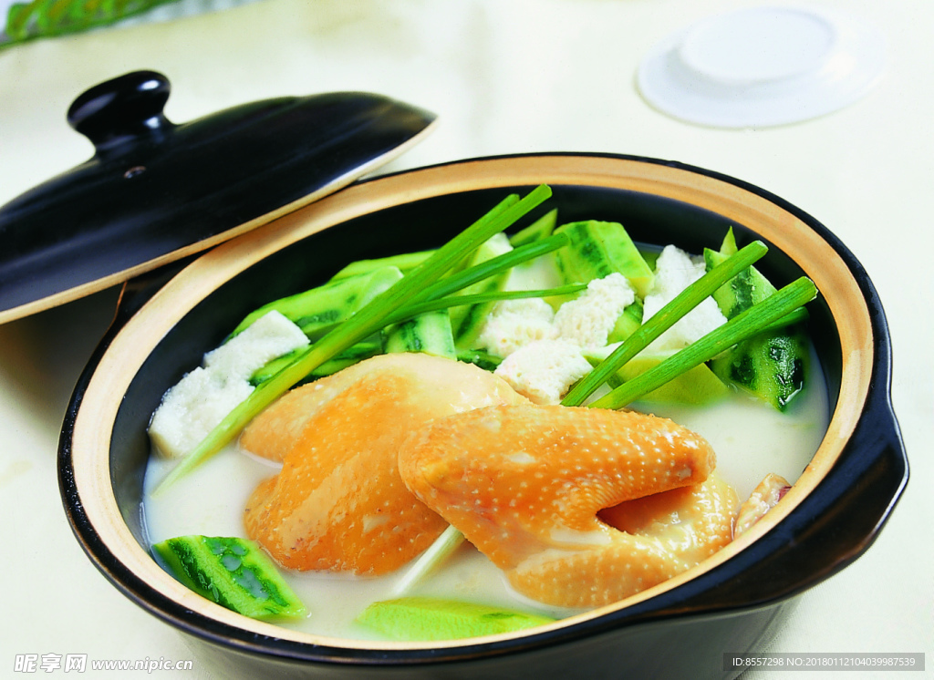 小竹笋丝瓜川黄鸡