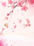 桃花海报背景设计素材