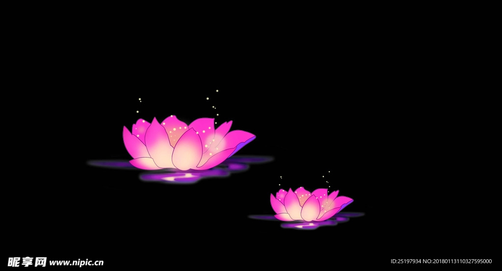 莲花分层素材
