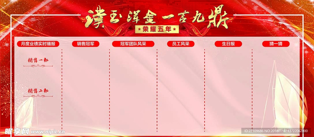 月度业绩表