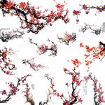 水墨梅花PSD分层素材