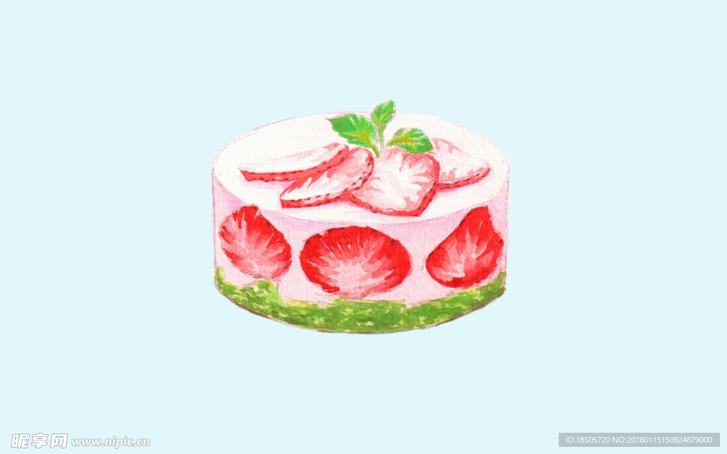 手绘美食插画桌面壁纸