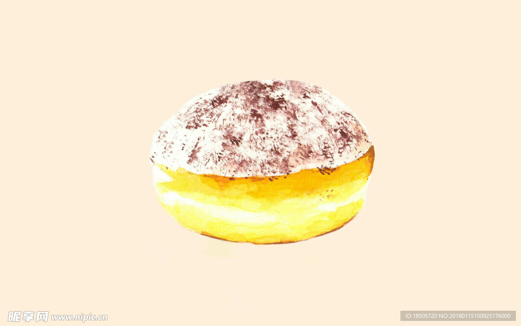 手绘美食插画桌面壁纸