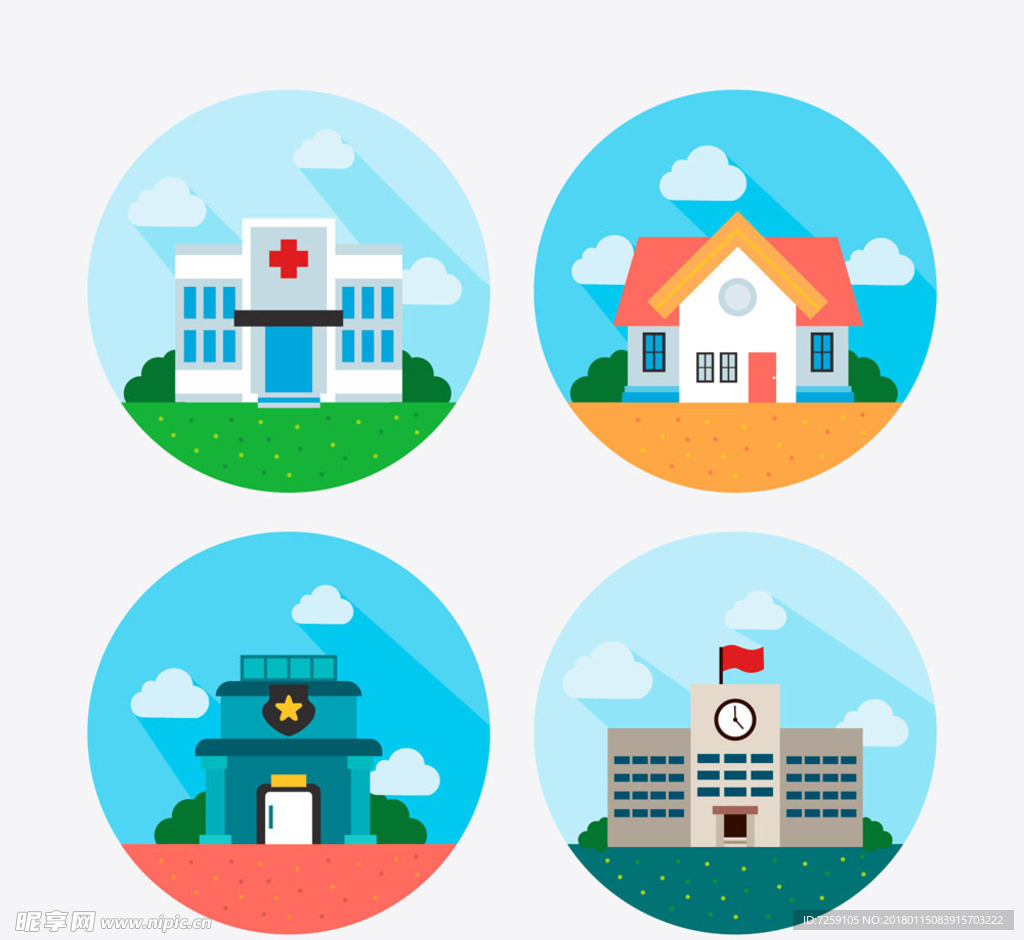 圆形建筑风景