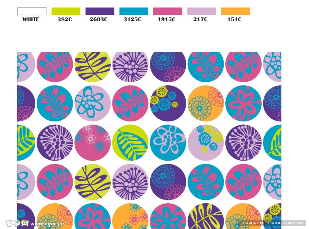斑驳抽象彩绘花卉涂鸦矢量图案