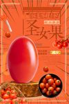 简约圣女果宣传海报设计