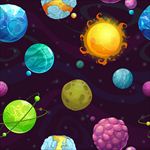 矢量卡通星球艺术字图片