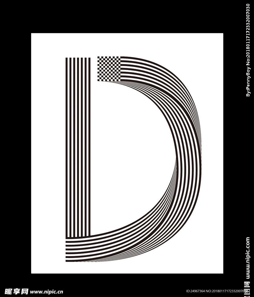 D D字母设计 创意字体设计