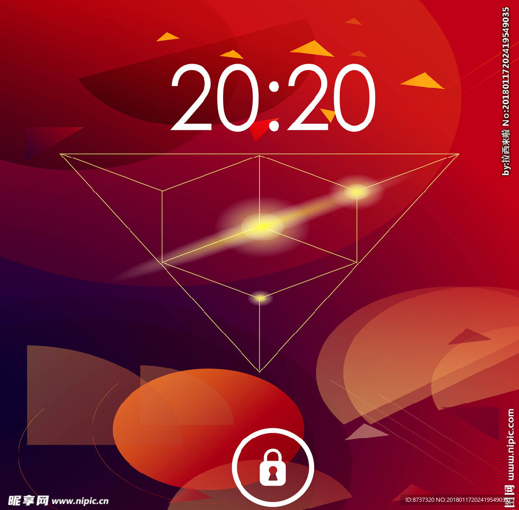 红色背景花纹图案图片