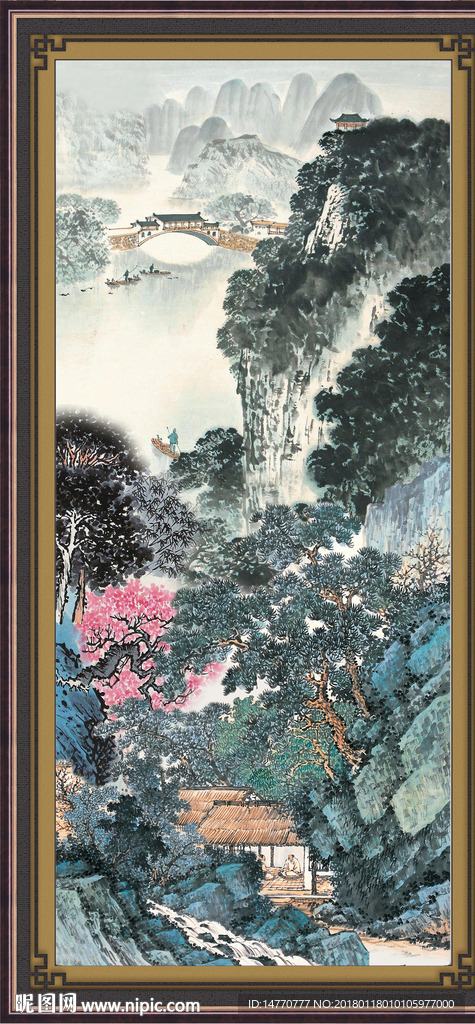 竖幅国画