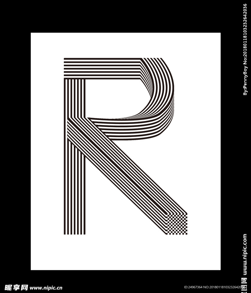 R r 字母创意设计 创意字体