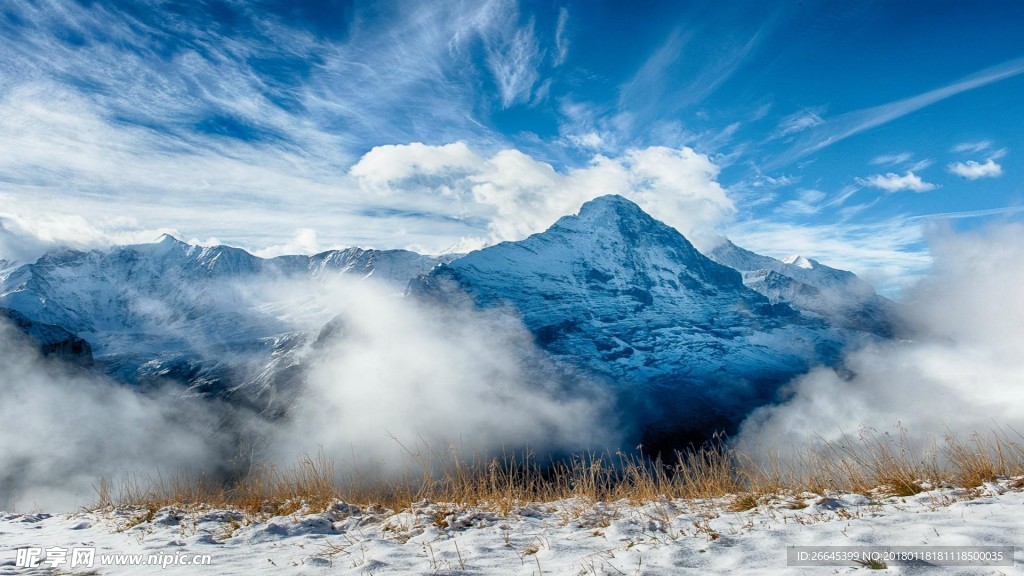 中国风雪山