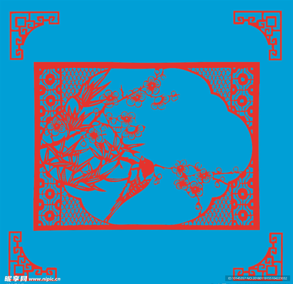 喜上眉梢剪纸