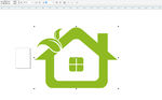 卡通房子 绿色房子  矢量图