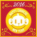 可爱的新年猴子背景