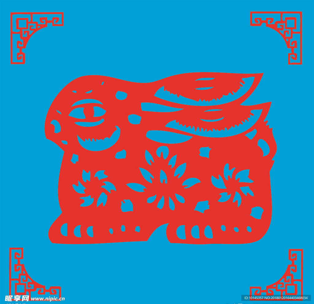 兔子剪纸