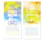 水彩绘旅行banner