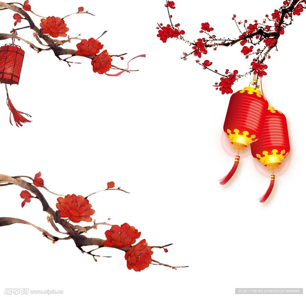 水墨梅花图片