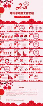 2018年红色喜庆剪纸狗年工作