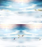 特效天空唯美梦幻背景场景画视频