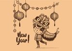 手绘新年