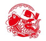 中国风卡通狗年贺新春剪纸红包