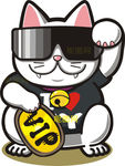 VIP发财猫戴墨镜的发财猫