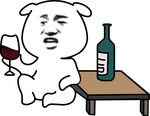 金馆长表情包喝酒矢量图