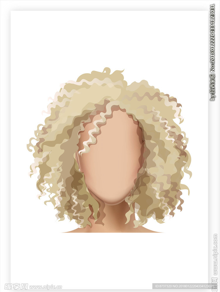 头发矢量图片