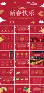 中国红春节习俗介绍ppt