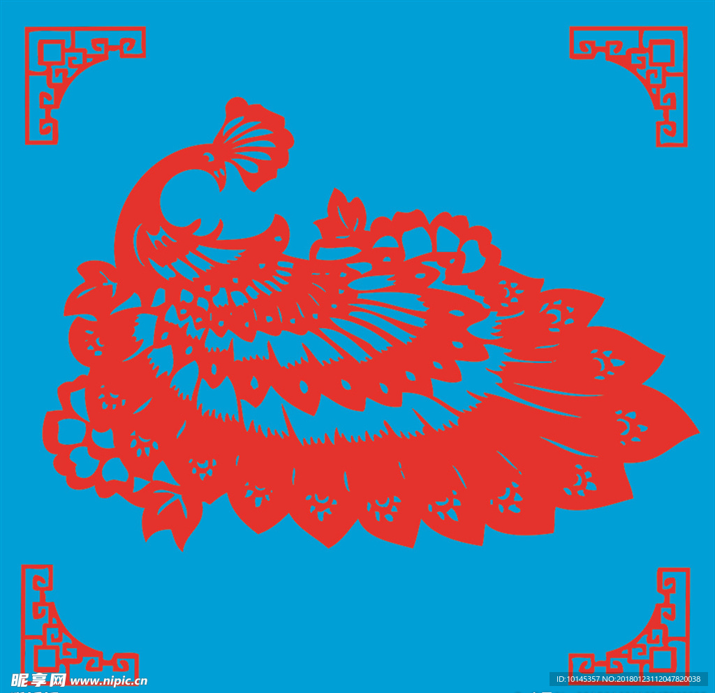 孔雀剪纸