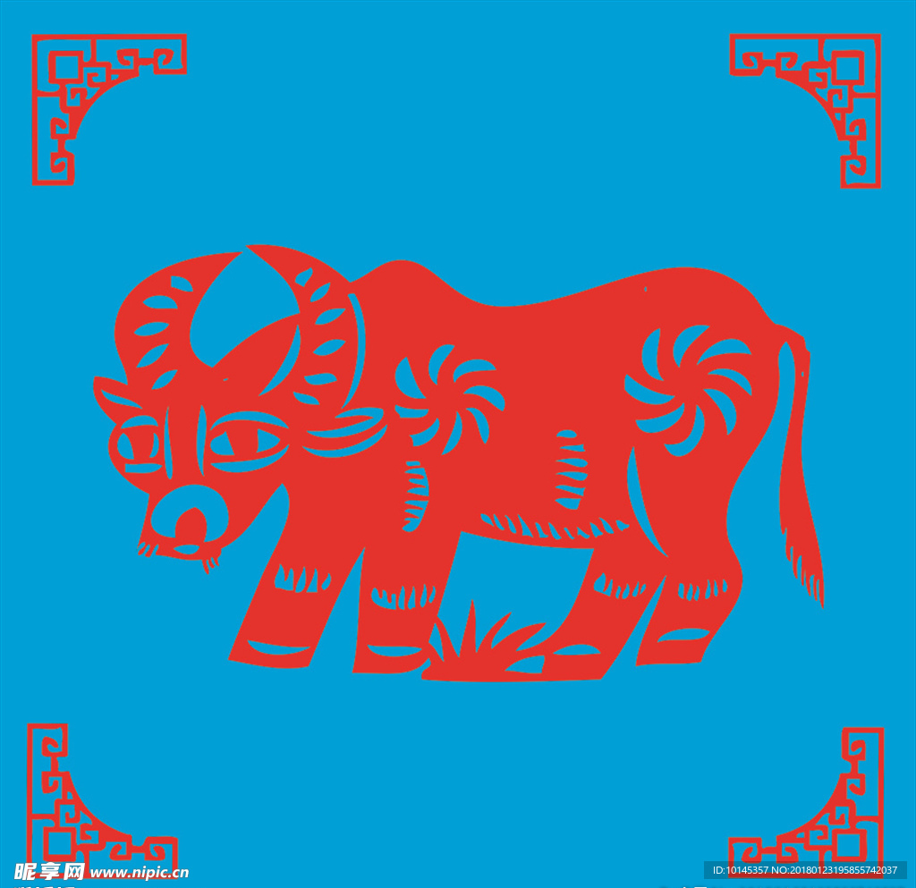 牛剪纸