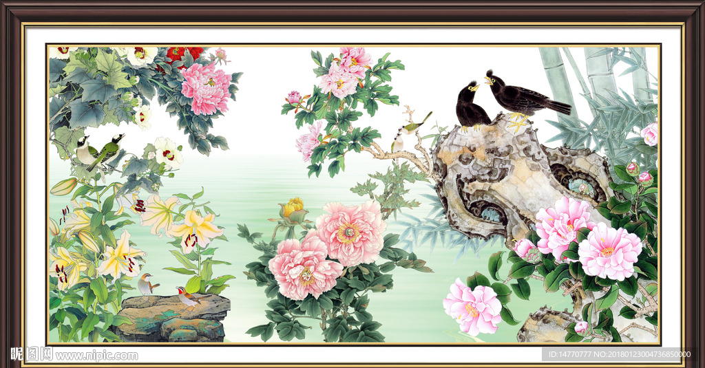 国画牡丹