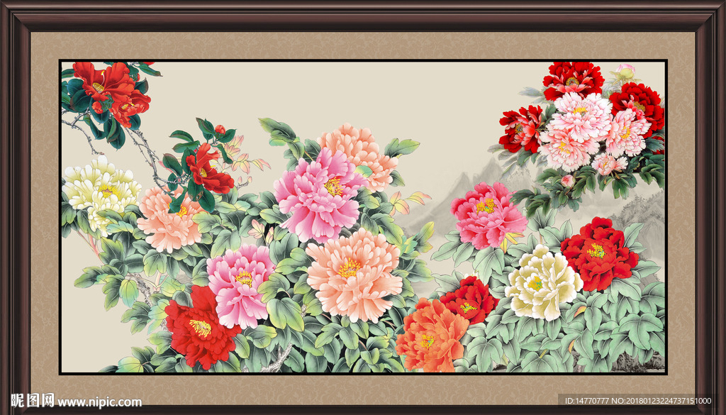 国画牡丹