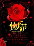 玫瑰花情人节 浪漫海报
